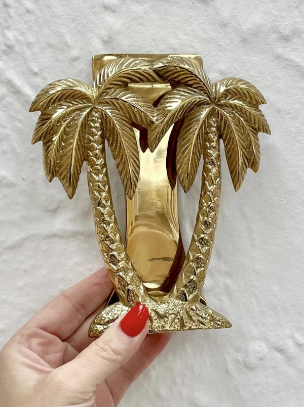 Brass/Gold Double-Palm Tree Door Knocker