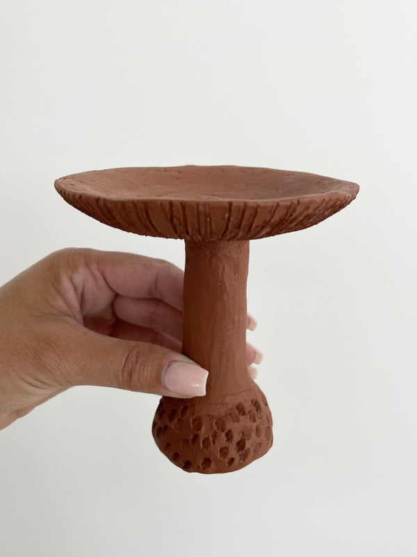 Footed Shroom Trinket | Terracotta