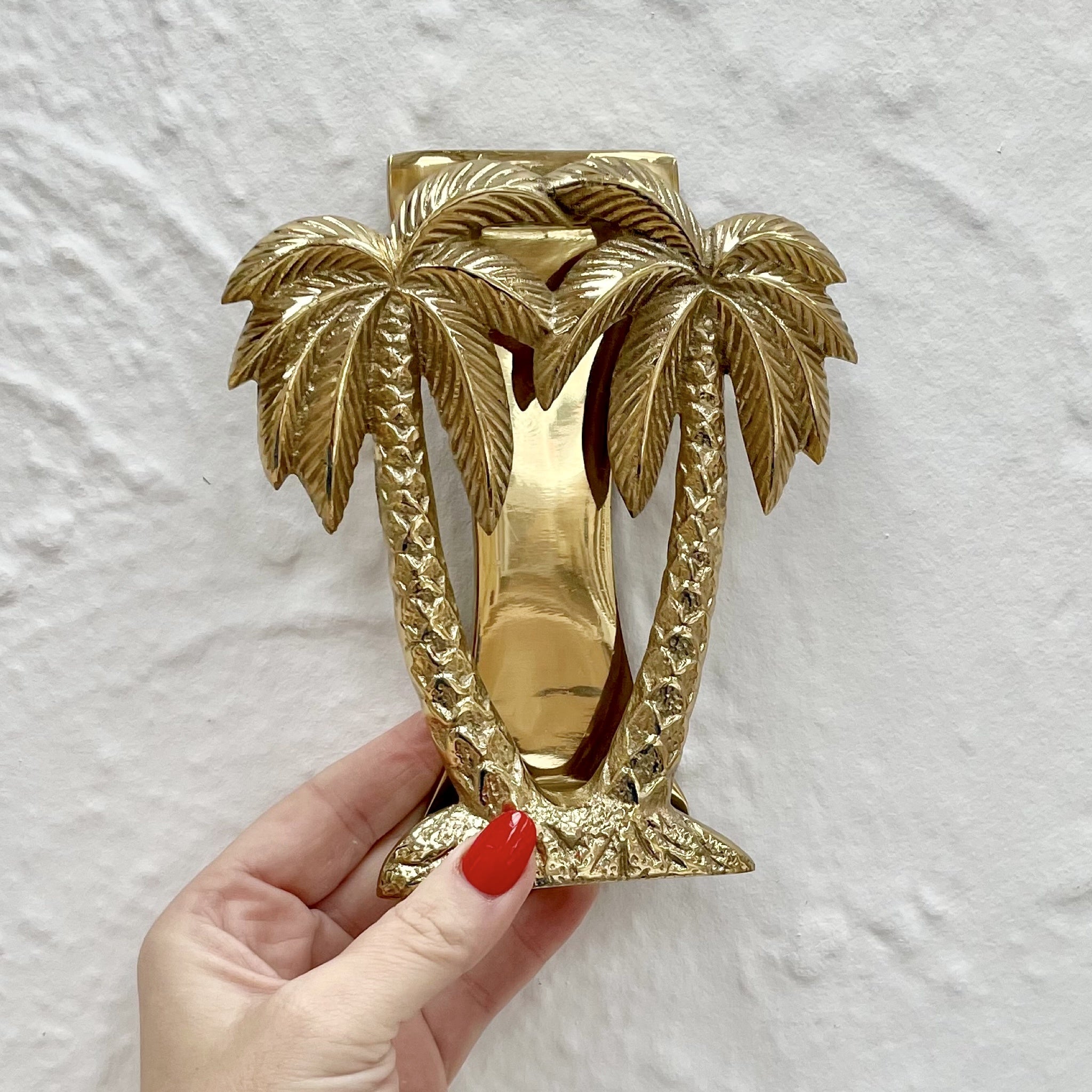 Brass/Gold DoublePalm Tree Door Knocker BOHTEAK