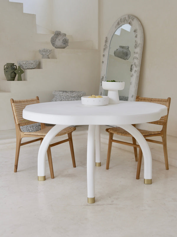 Archie Luxe Dining Table with Brass | MEDITERRANEAN COLLECTION | PRE-ORDER 12-14 WEEKS