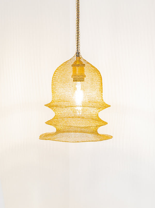 Golden Mesh Wire Pendant | Style F