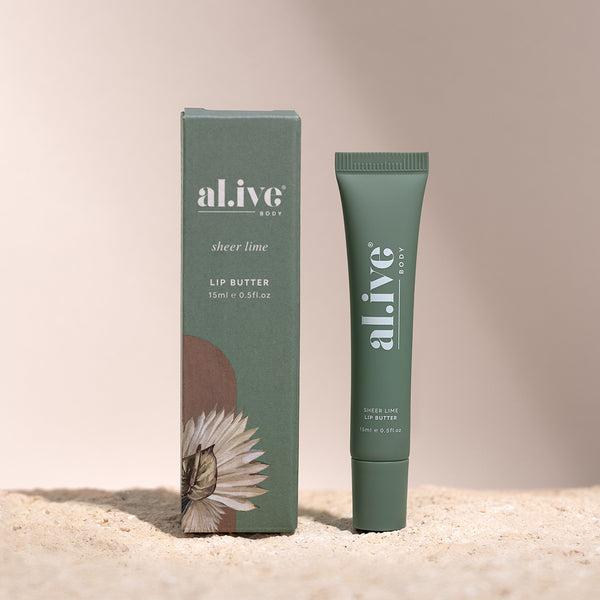 al.ive body |  lip butter - sheer lime