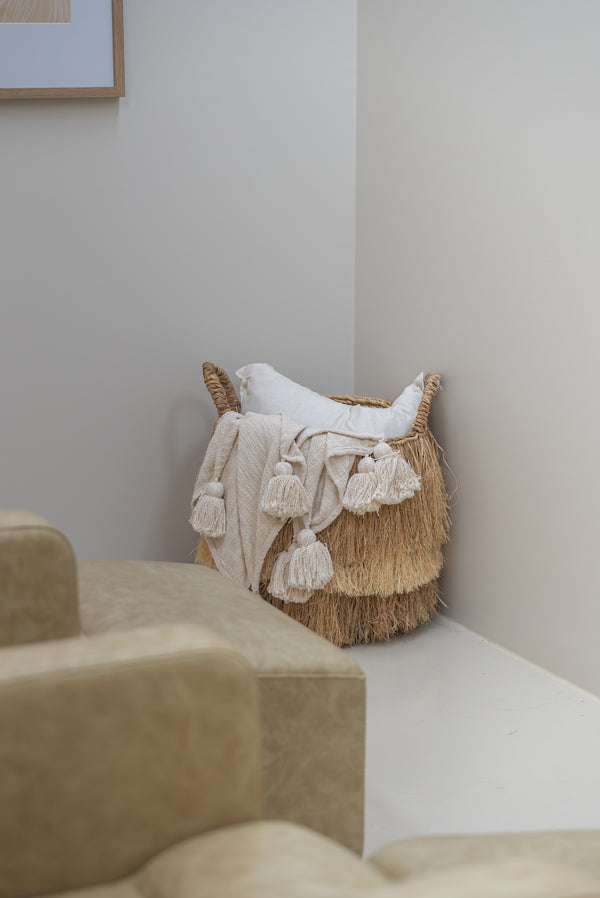 Hula Hula Basket | Natural & Ivory