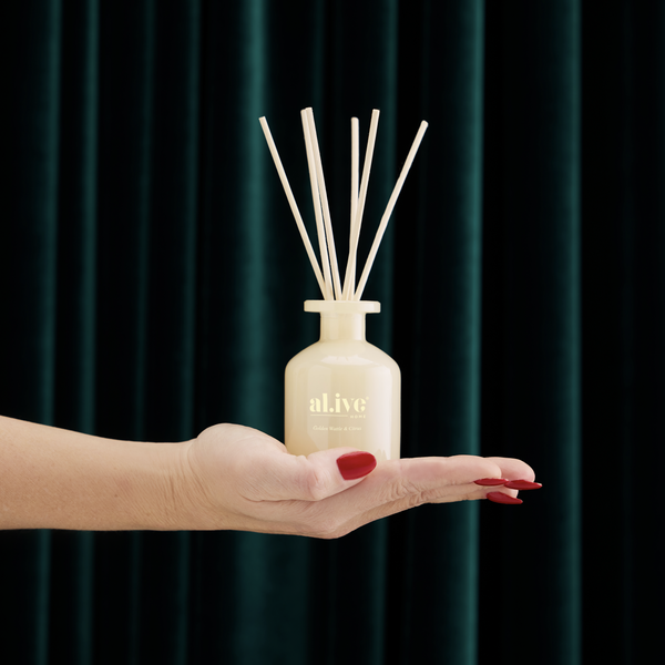 al.ive body | mini reed diffuser - golden wattle & citrus