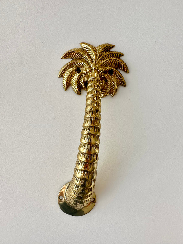 GOLD/BRASS PALM DOOR HANDLE | SMALL