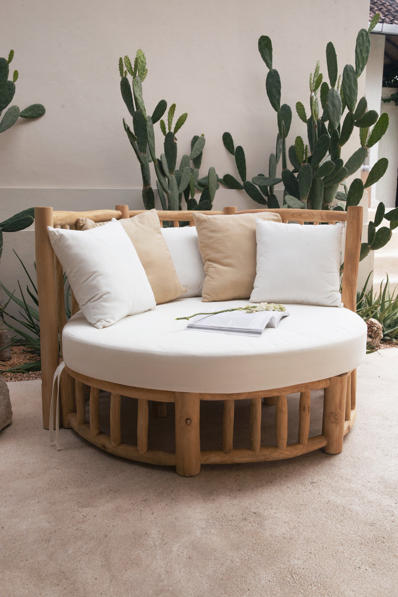 Teak Circular Lounger