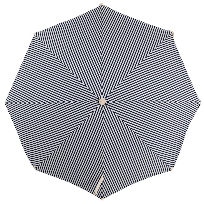 Business and Pleasure | The Premium Beach Umbrella - Lauren's Navy Stripe