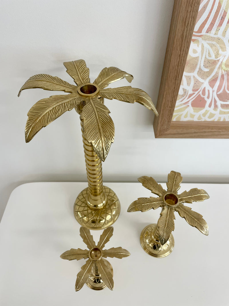 Luxe Palm Candle Holder