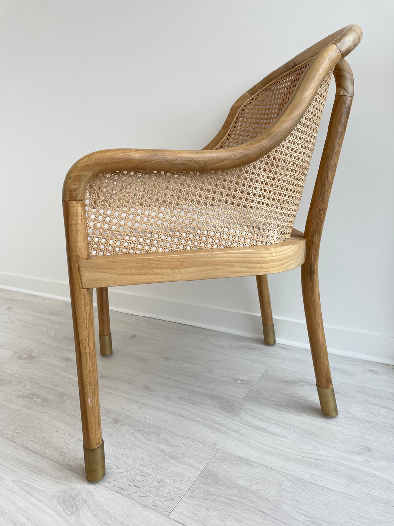 INDIGO LUXE DINING CHAIR | NATURAL/BRASS | PRE-ORDER 14-16 WEEKS