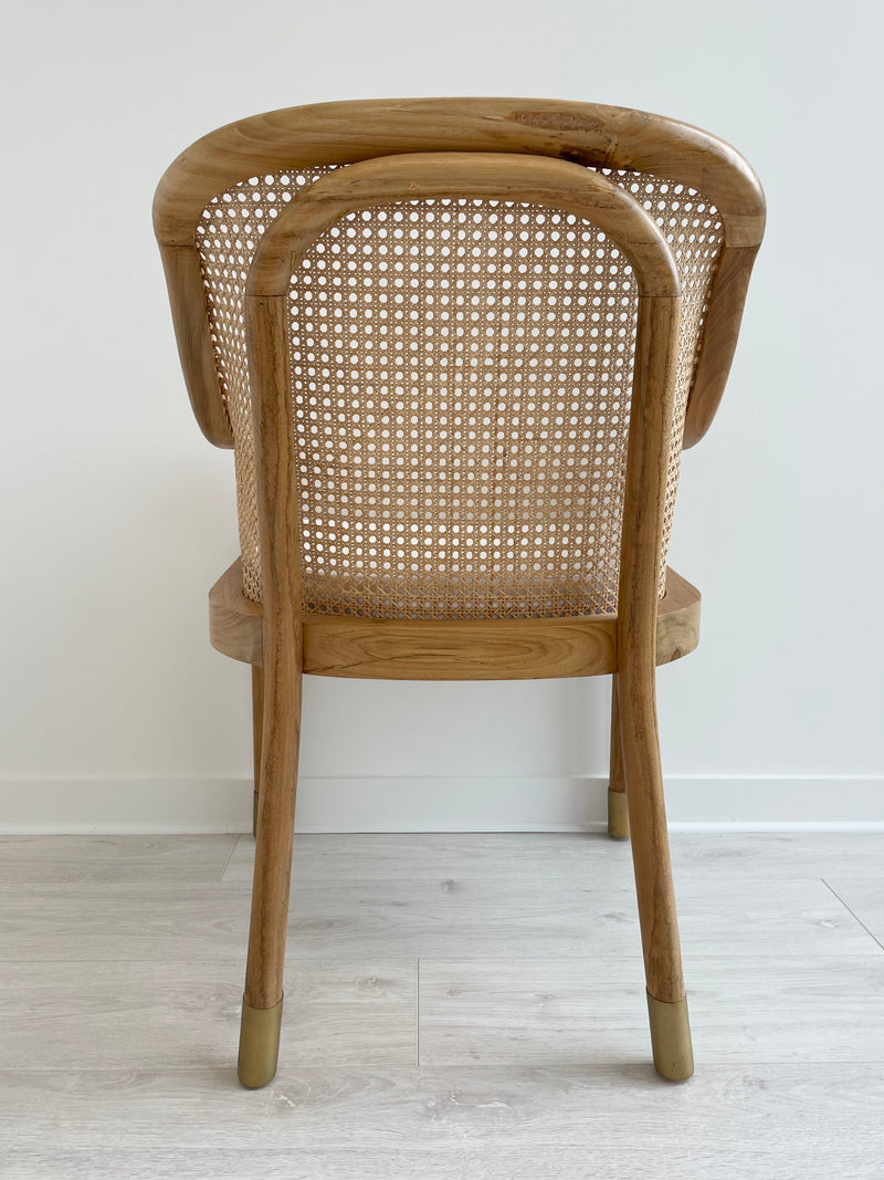 INDIGO LUXE DINING CHAIR | NATURAL/BRASS | PRE-ORDER 14-16 WEEKS