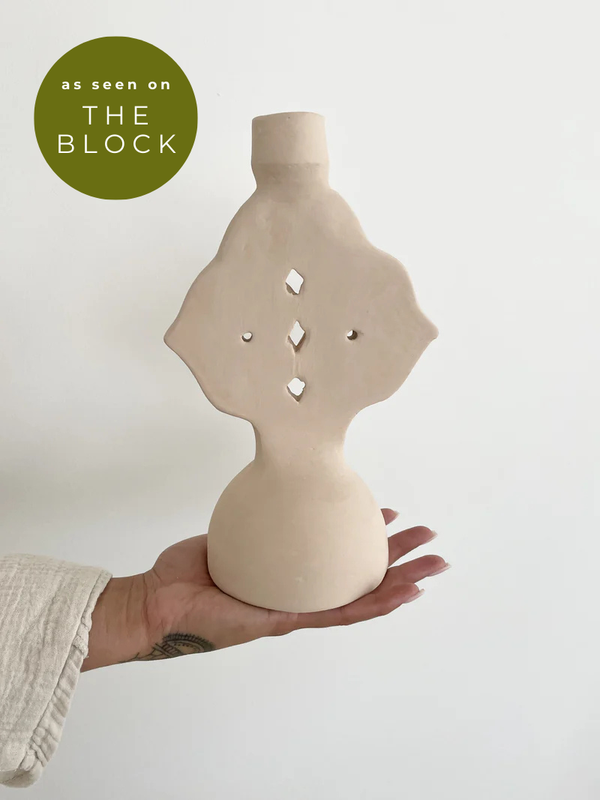 Ula Candle Holder | Nude Blush