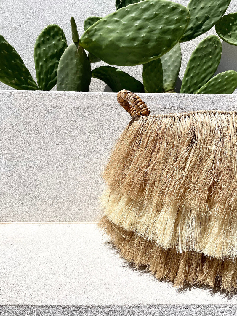 Hula Hula Basket | Natural & Ivory