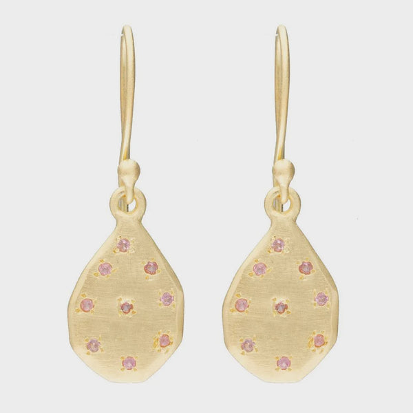 Rubyteva Design | Tear drop Pink Tourmaline earrings