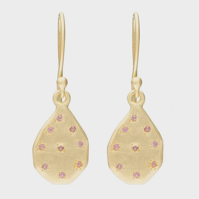 Rubyteva Design | Tear drop Pink Tourmaline earrings