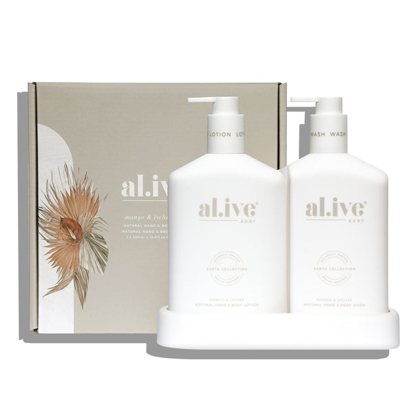 al.ive body | WASH & LOTION DUO + TRAY - MANGO & LYCHEE