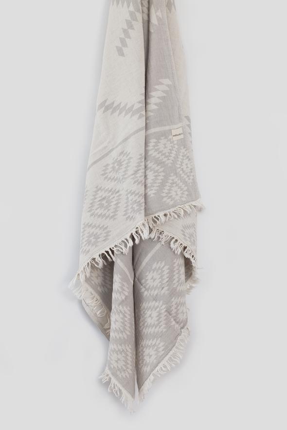 Aztec Turkish Towel | Light Grey