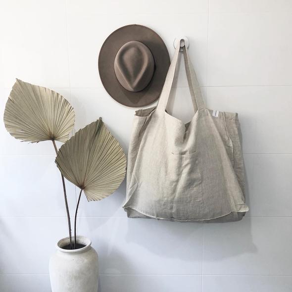 The Weekender Linen Tote | Oatmeal
