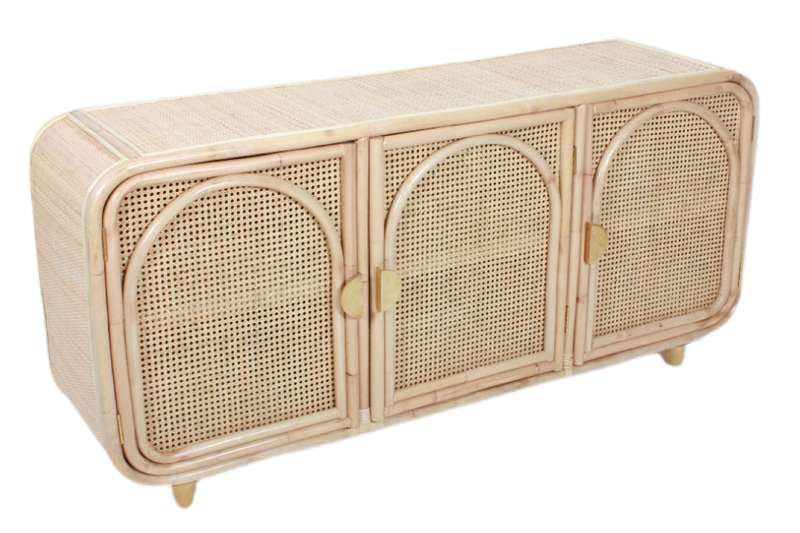 Ophelia Rattan Sideboard | NATURAL/BRASS