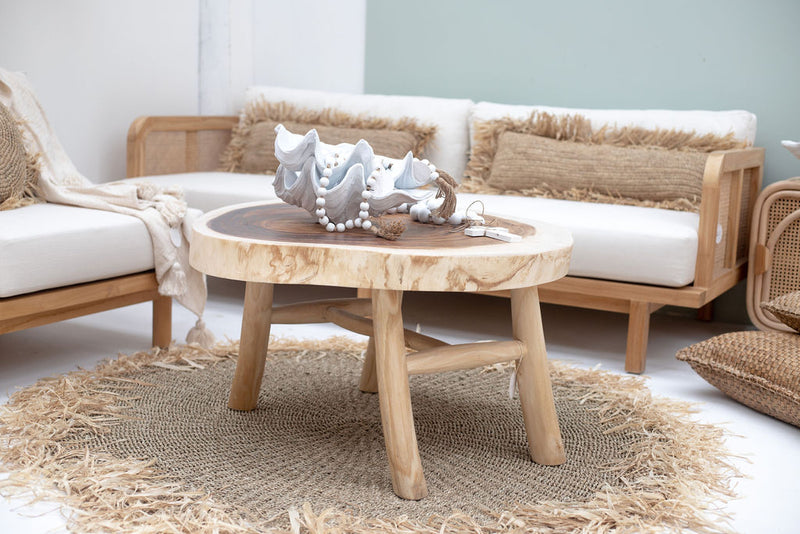 Teak Branch Coffee Table - Round  | 100CM X 80CM | PRE-ORDER MAY ARRIVAL