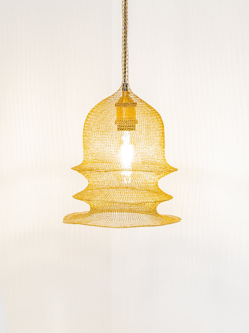Golden Mesh Wire Pendant | Style F