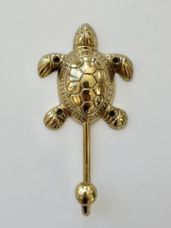 BRASS TURTLE WALL HOOK